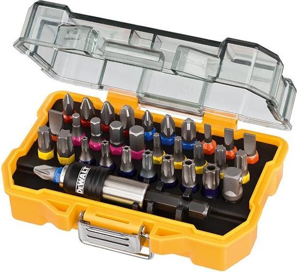 Actual product image DeWalt Dt7969qz Screwdriver Bit Set, 32 Piece (TX20, 1.2 x 6.5 mm, PH3, TX10, 3 mm, TT27, TX40, TX 27, TX30, TX25, 4 mm, PZ1, 6 mm, TX15, PZ3, 5 mm, PZ2, PH1, PH2)