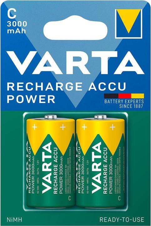 Actual product image Varta Recharge Accu Power (2 pcs., C, 3000 mAh)