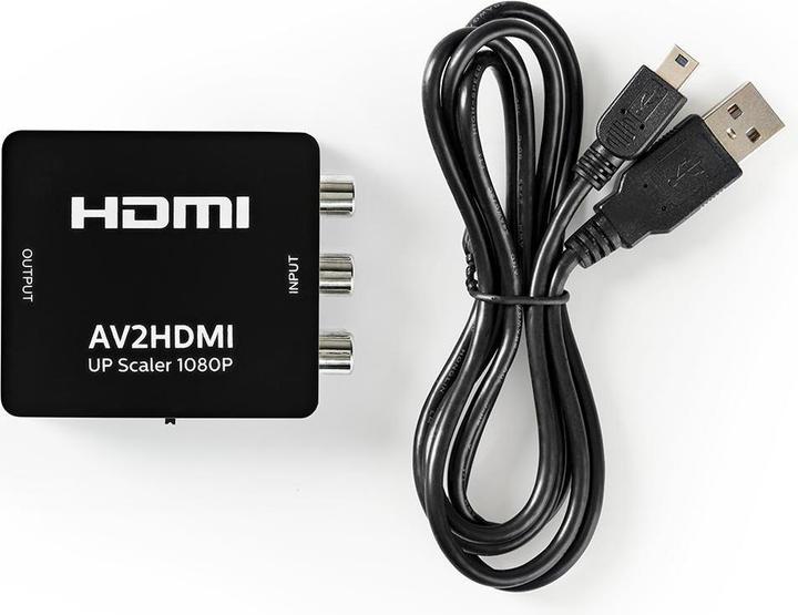 Actual product image Nedis HDMI T Converter 3X RCA Jack HDMIT Output 1-Way 1080p 1.65 Gbps ABS Anthracite