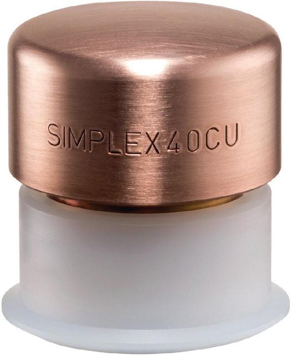 Halder Tête de marteau SIMPLEX Ø 40 mm cuivre avec douille plastique dure