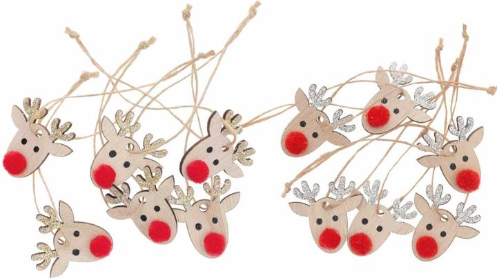 Produktbild Rico Design Aufhänger Rentier (6x)