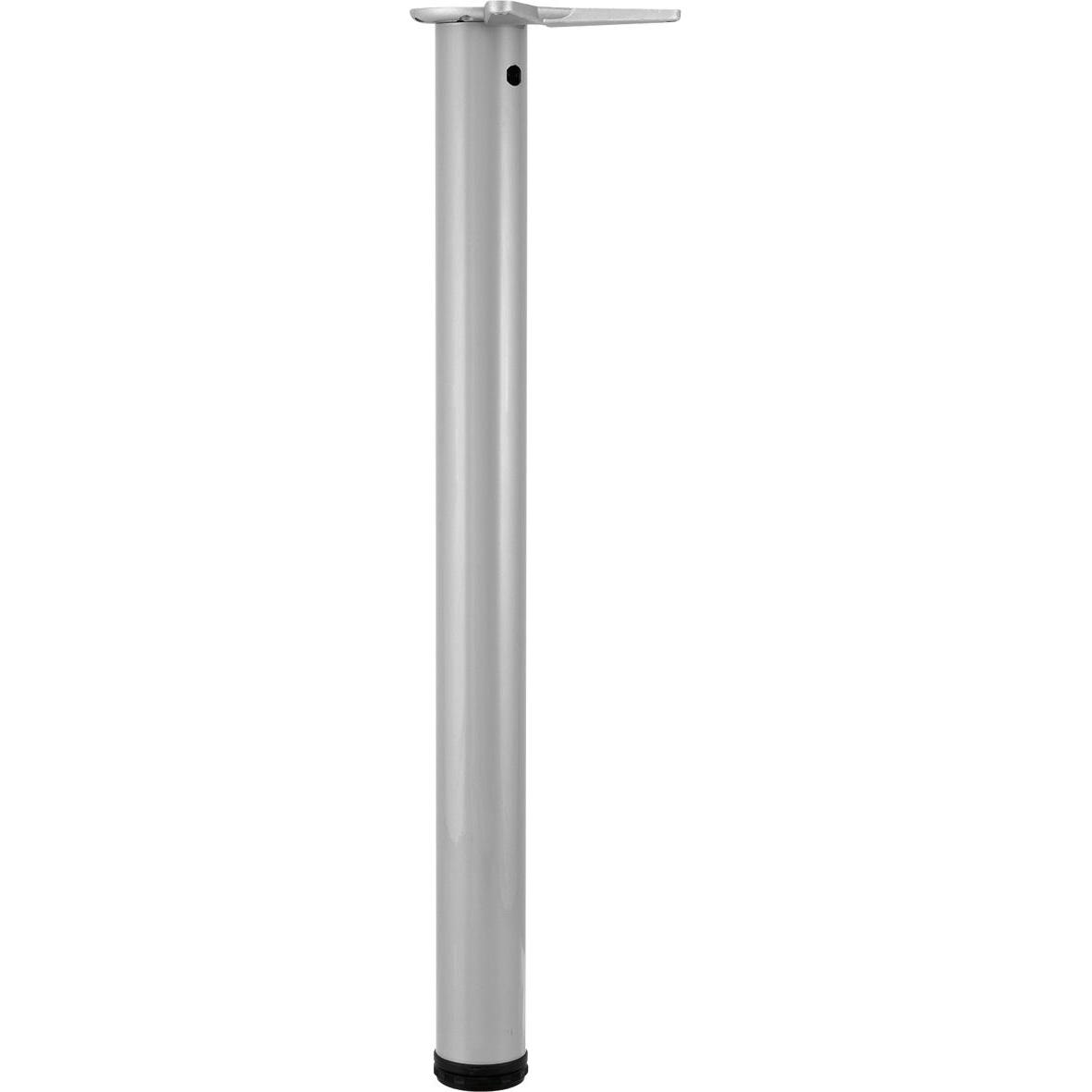 Camar, Tischbeine + Tischgestell, Tischfuss zylindrisch Tischbein ø 60mm Möbelbein L 690mm, Stahl silber RAL 9006