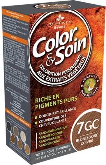 Actual product image 3 Chênes Color & Soin Colouration 7GC blond doré cuivré 135 ml (7GC blond doré cuivré)