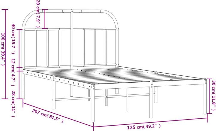 Image du produit vidaXL Bettgestell (120 x 200 cm)