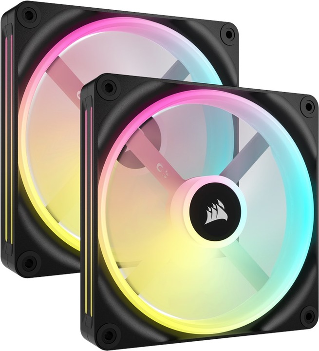 Image du produit Corsair Ventilateur iCUE LINK QX140 RGB 140 mm PWM (noir, kit de démarrage) (140 mm, 2 x)