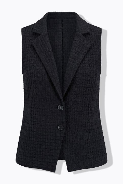 Immagine prodotto Studio Untold Blusa dal taglio aderente e smanicato con texture a nido d'ape e revers (50, 52)