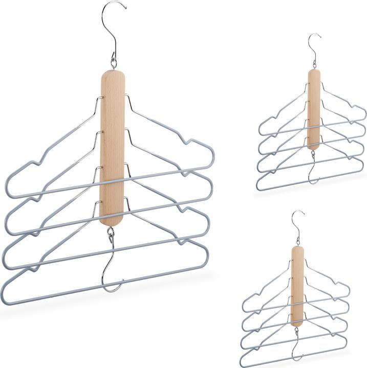 Actual product image Relaxdays 3x space-saving hangers (3x)
