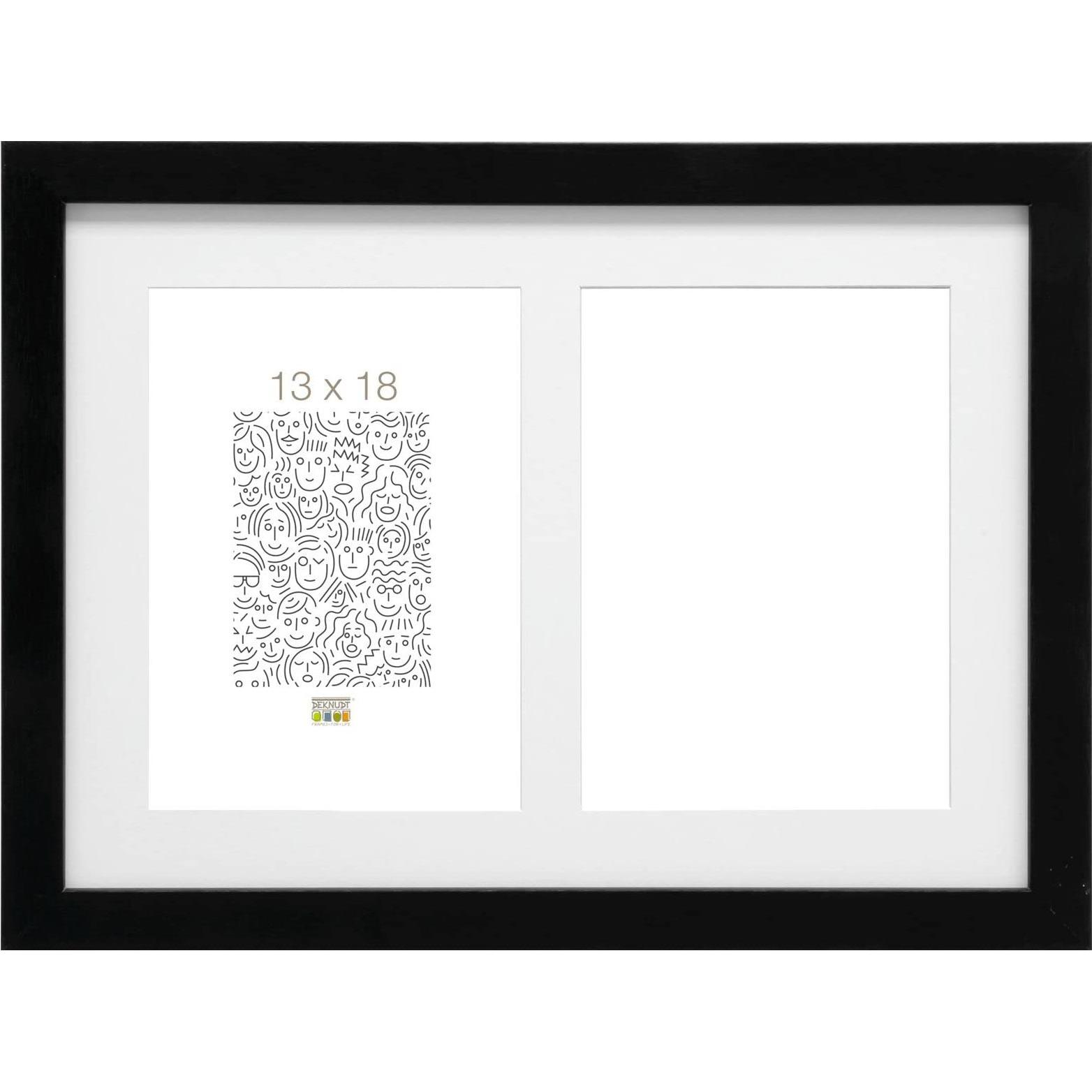 Deknudt, Bilderrahmen, S66KA2 Galerie 2x13x18 Holz mit Passepartout (13 x 18 cm)