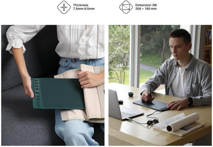 Immagine prodotto Huion Tavoletta grafica Inspiroy 2M nera (5080 lpi)