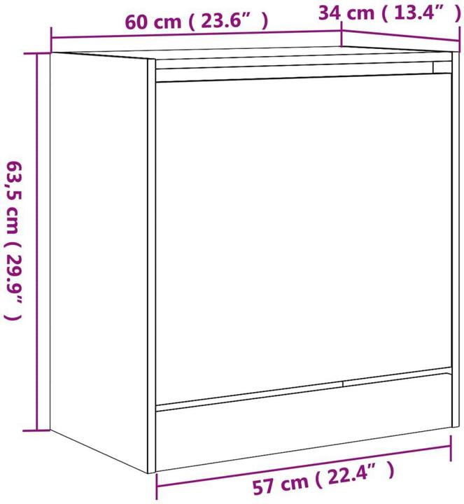 Immagine prodotto vidaXL Nalani (60 x 34 x 63,5 cm)