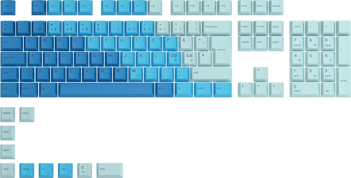 Actual product image Glorious PC Gaming Race GPBT Keycaps - 115 PBT Tastenkappen, ISO, NO-Layout, Caribbean