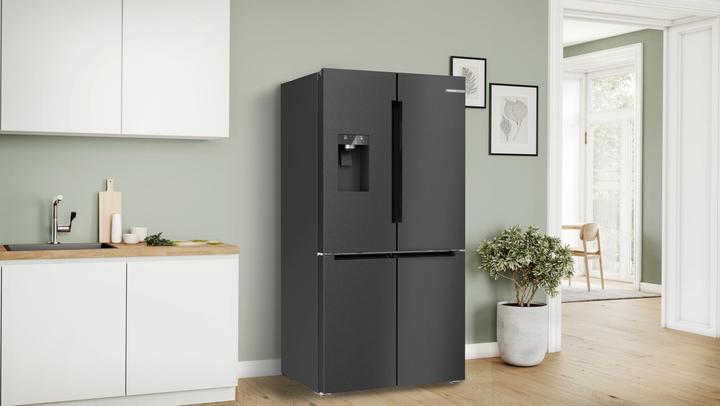 Actual product image Bosch Hausgeräte Series 6, fridge-freezer combination, multi-door, 183 x 90.5 cm, stainless steel black, KFI96AXEA (574 l)