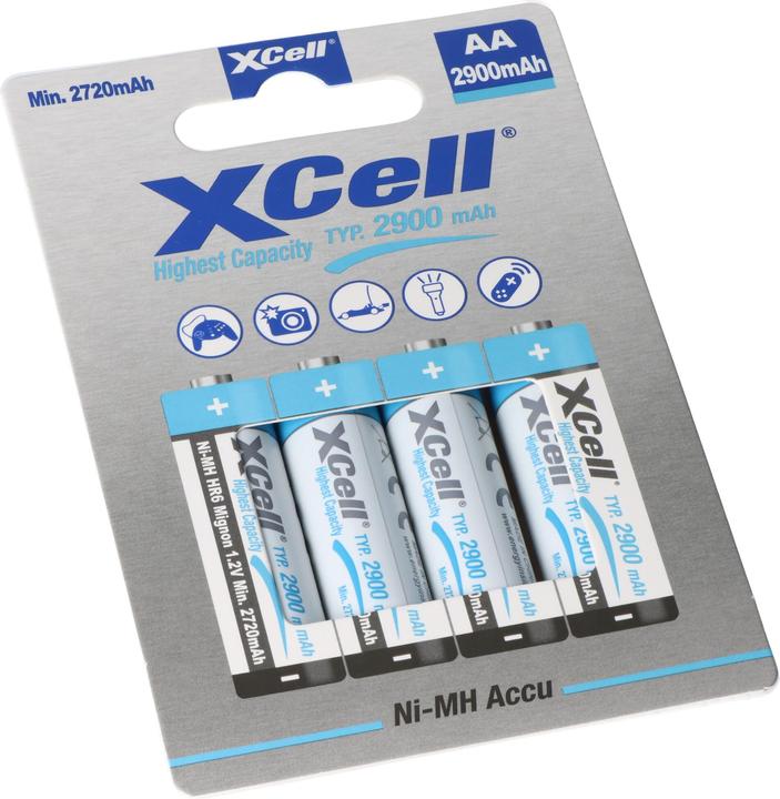 Immagine prodotto XCell 4er-Set Akkus Typ AA (Mignon), Ni-MH, 1,2V / 2700mAh (4 pz., AA, 2700 mAh)