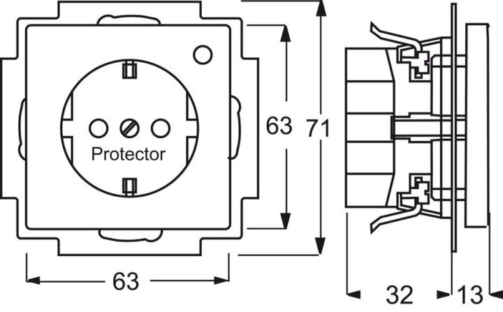 Actual product image Busch-Jaeger Busch-Protector® SCHUKO® socket outlet- 2CKA002011A3831