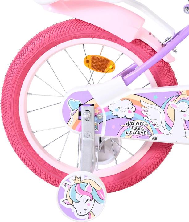 Actual product image Volare - Children's Bicycle 16 - Unicorn Purple (61685) (16")
