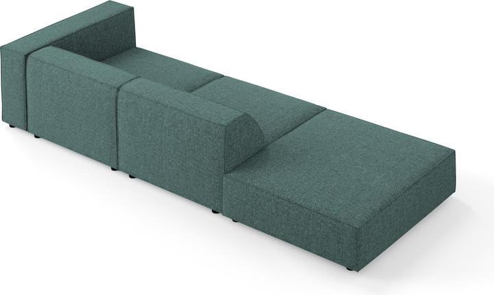 Actual product image Cosmopolitan Design Left Sofa, "Arendal", 4 Seats, Petrol, 262x102x70 Made in Europe (Corner sofa)