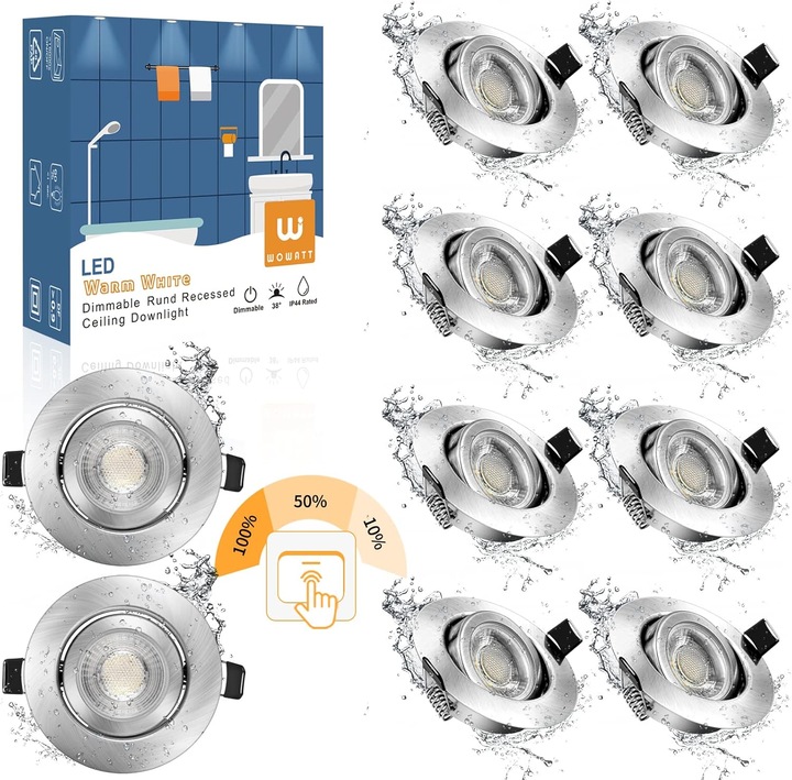 Produktbild Wowatt 10er-Set LED-Einbaustrahler
