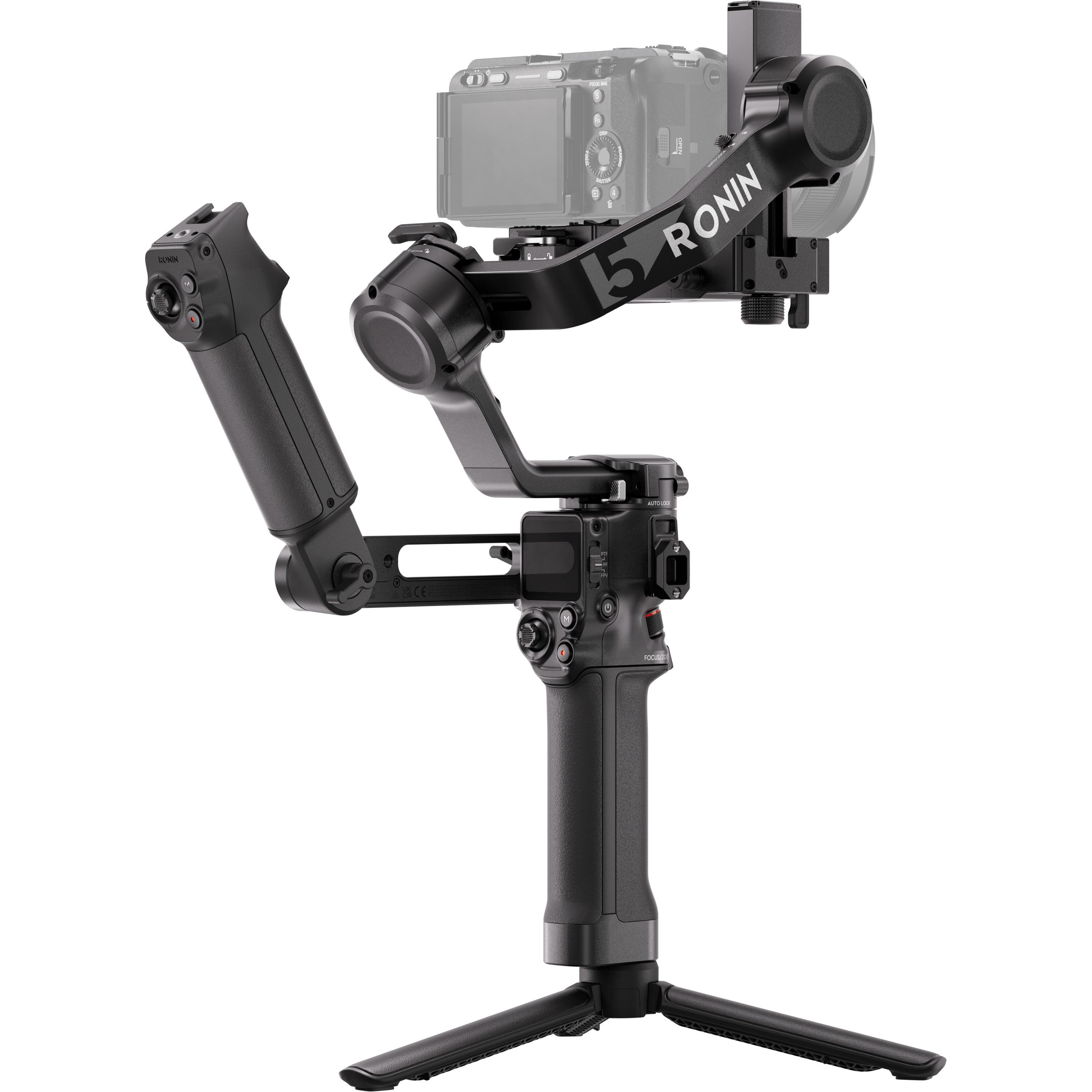 DJI RS 5 Combo (Spiegelreflexkamera, Systemkamera, 3 kg), Gimbal, Schwarz