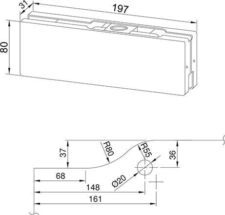 Produktbild Kenwa Eckbeschlag für Ganzglasanlagen KPF-2P/2X (1 Stk.)