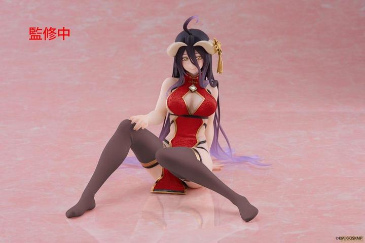 Taito Overlord PVC Statue Desktop Cute Figure Albedo Chinese Dress Ver. Renewal 13 cm