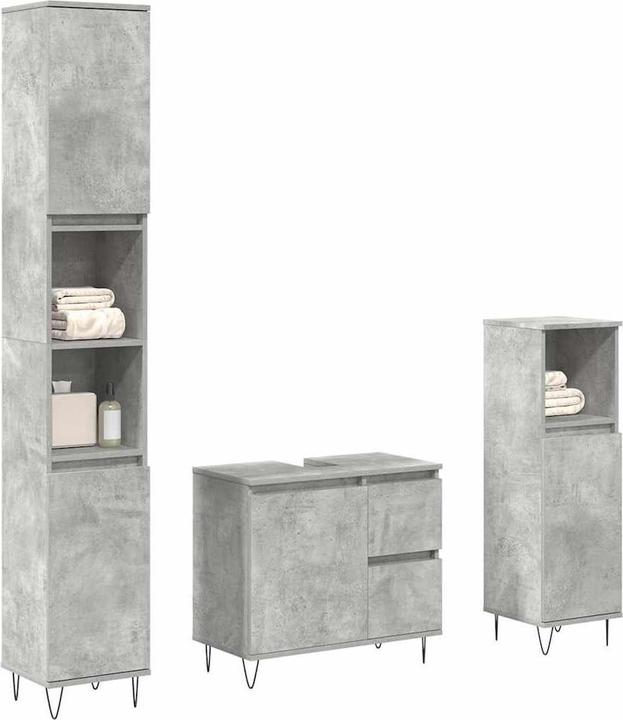 Actual product image vidaXL 3-piece bathroom furniture set