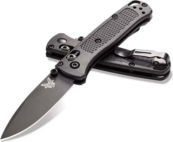 Actual product image Benchmade Mini Bugout Black Plain (7.16 cm)