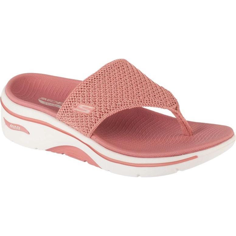 Skechers, Donne, Sandali + Ciabatte, Go Walk Arch Fit 2.0 Zandal - - Dames Sandalen - Roze, Pink, (40)