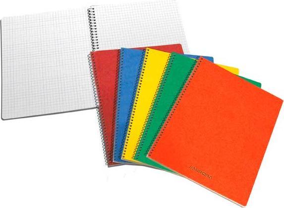 Aurora Notepad 1792935 Squared 60 g/m² Assorted colours (165 x 210 mm, Checked)
