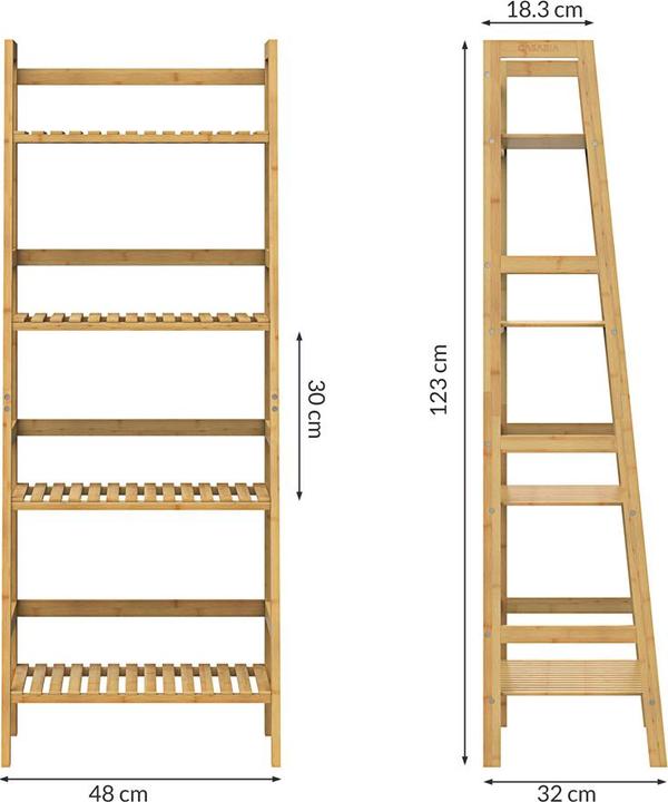 Actual product image Casaria Standing shelf (123 x 48 x 32 cm)