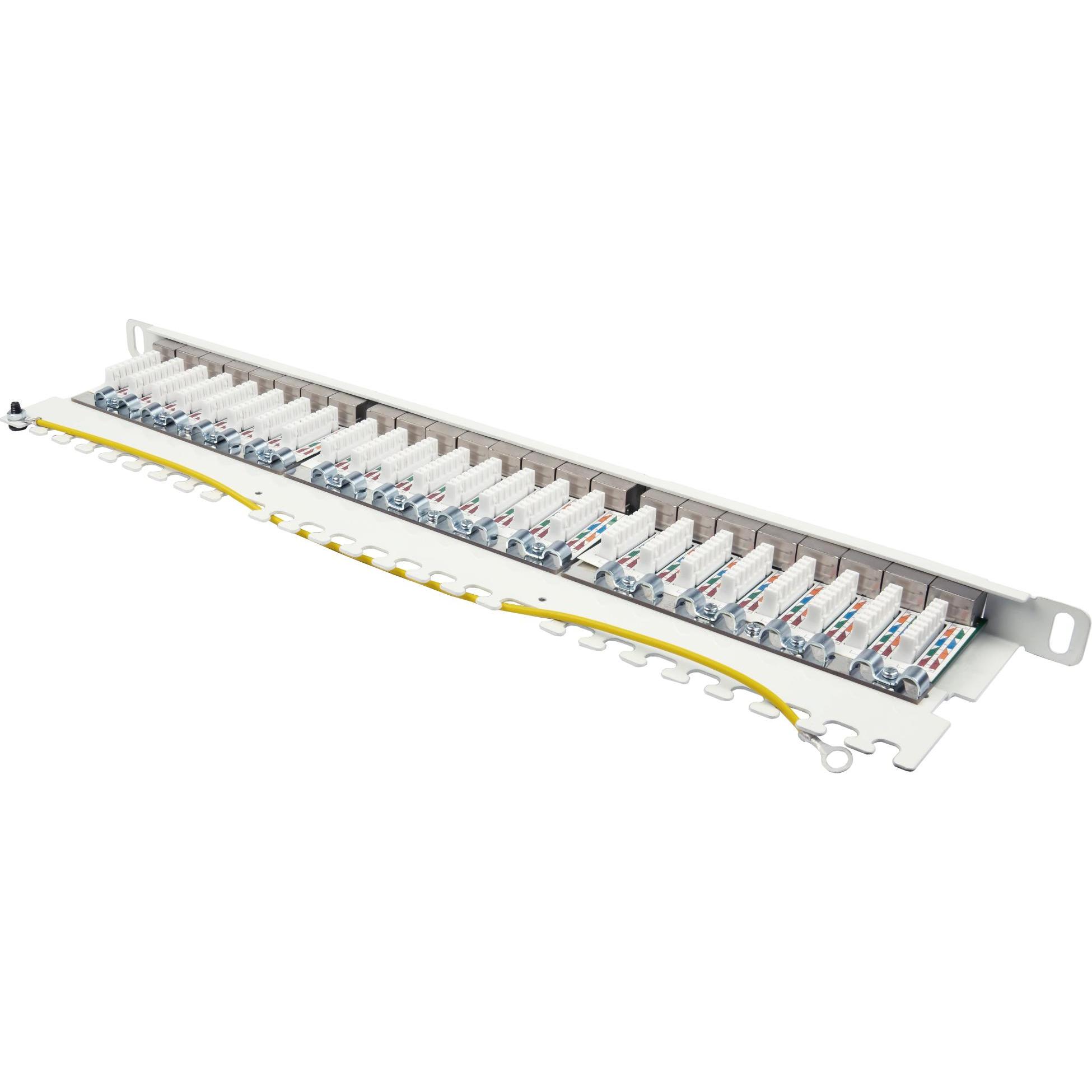 Thumbnail - Good Connections Patchpanel 48,30cm (19") Cat. 6A, 24 Ports, 0,5 U, STP geschirmt, werkzeuglos zu öffnen, reinweiß (R, S...