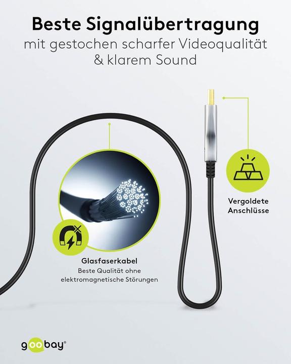Image du produit Goobay Series 2.1 Optical Hybrid Ulra High-Speed HDMI™ Cable with Ethernet (AOC), 100 m, Black - High-Grade (100 m)