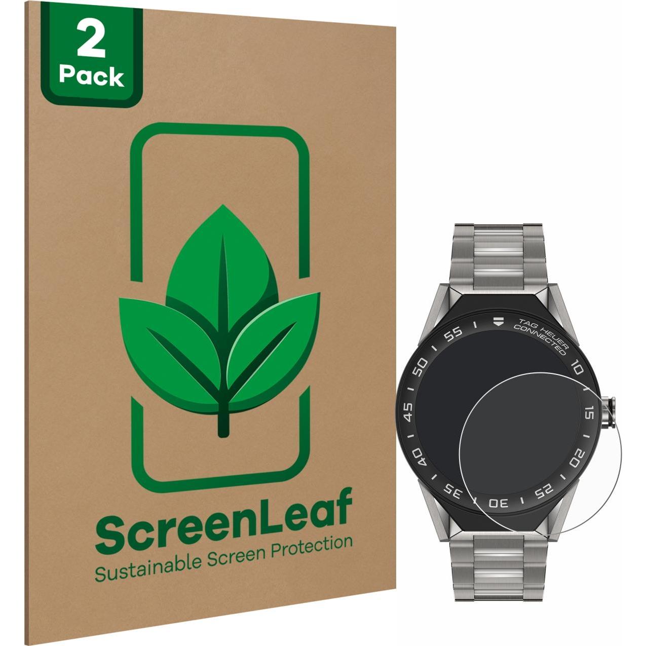 ScreenLeaf Schutzfolie nachhaltiger Displayschutz Displayschutzfolie Folie Klar Transparent, Smartwatch Schutzfolie, Tra...
