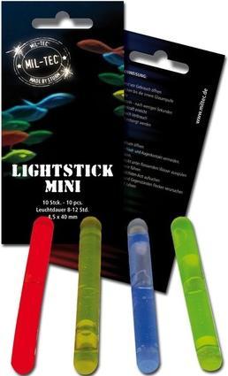 Actual product image Mil-tec Mini glow stick 10-pack green