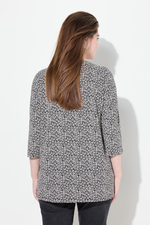 Immagine prodotto Ulla Popken Shirt, Blüten, A-Linie, V-Ausschnitt, 3/4-Arm (46, 48)