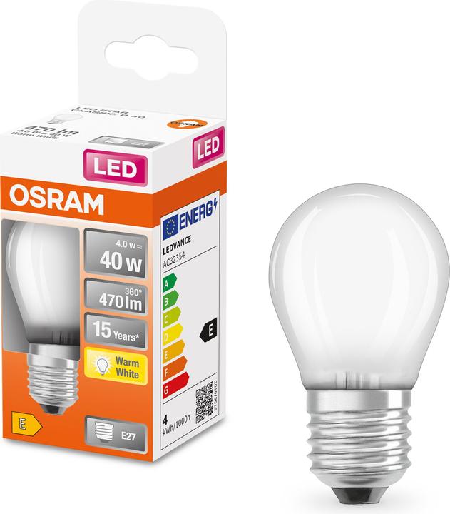 Produktbild Osram Led Retrofit Classic P (E27, 4 W, 470 lm, 1 x, E)