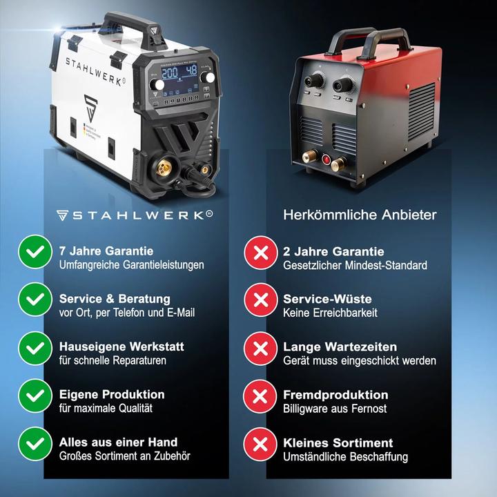 Produktbild Stahlwerk Schweissgerät MIG MAG 200 Spot Puls Pro Digital Vollausstattung 200 A