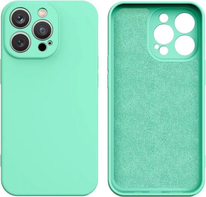 Immagine prodotto Hurtel Custodia in silicone per iPhone 13 Pro Max cover in silicone verde menta (Apple iPhone 13 Pro Max)