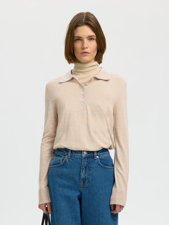 Produktbild Selected Slfthea Ls Knit Merino Collar Neck Noos (M)