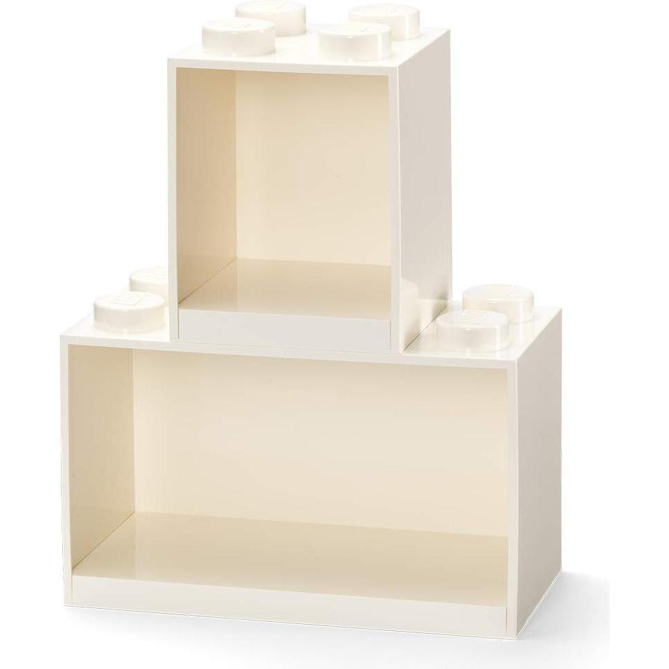 LEGO, Spielzeugaufbewahrung, Brick 4 & 8 zestaw półek 2 szt. białe