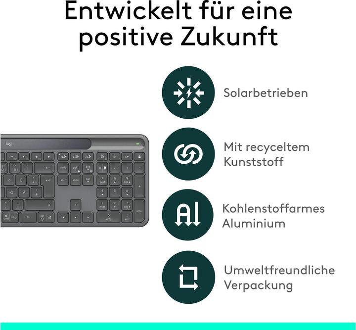 Produktbild Logitech Signature Slim Solar+ K980 for Business (Schweiz, Kabellos)