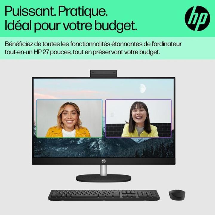 Image du produit HP All-in-One 27-cr0061nf PC (512 Go, 16 Go, AMD Ryzen 5 7520U, Radeon 610M)