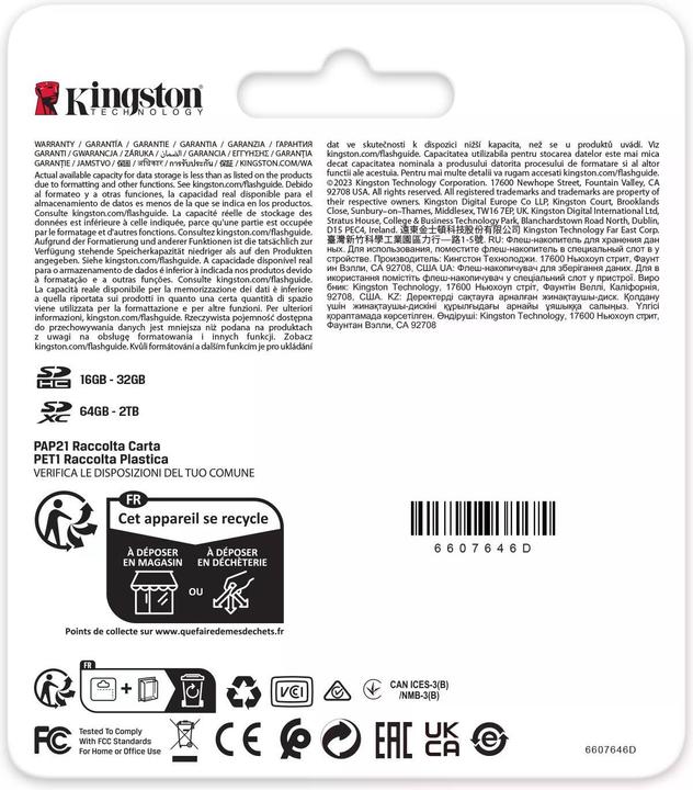 Productafbeelding Kingston Canvas React Plus (128 GB, SDXC, U3, UHS-II)