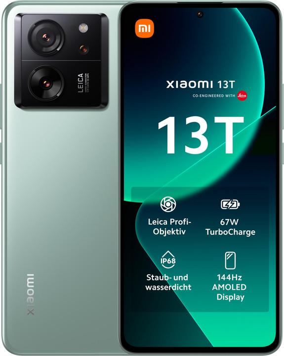 Xiaomi 13T (256 GB, meadow green, 6.67", Dual SIM, 5G)