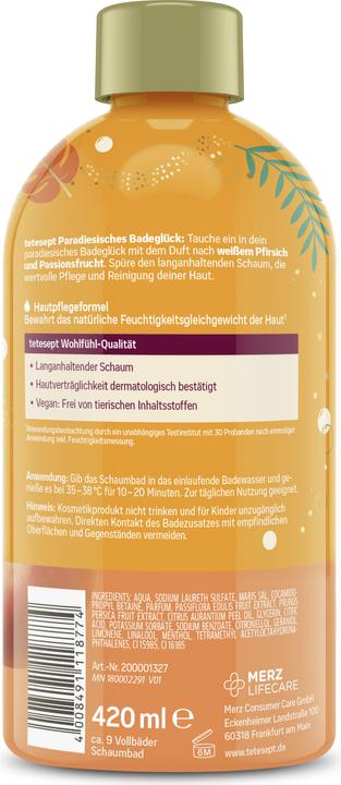 Produktbild Tetesept Schaumbad Paradies Badeglück (420 ml, Schaumbad)