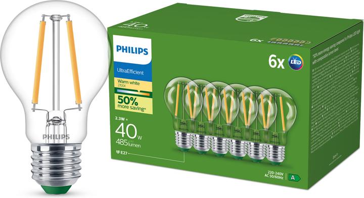 Actual product image LED Lamps Ultra Efficient LED (E27, 485 lm, 6x)