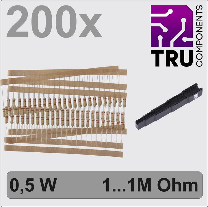 Tru Components TC-12888484 T22P104 Kohleschicht-Widerstand Sortiment axial bedr