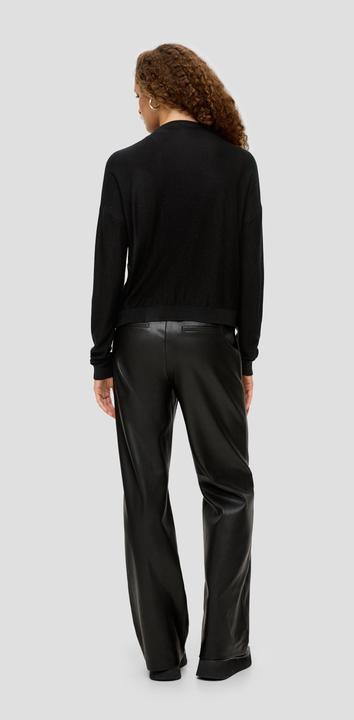 Actual product image s.Oliver Strickjacke Strickjacke mit Rippblende (XS)