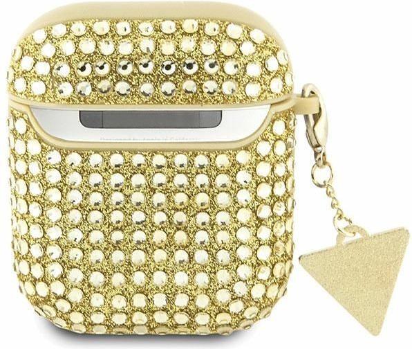 Produktbild Guess GUA2HDGTPD AirPods 1/2 cover złoty/gold Rhinestone Triangle Charm (Kopfhörer Hülle)