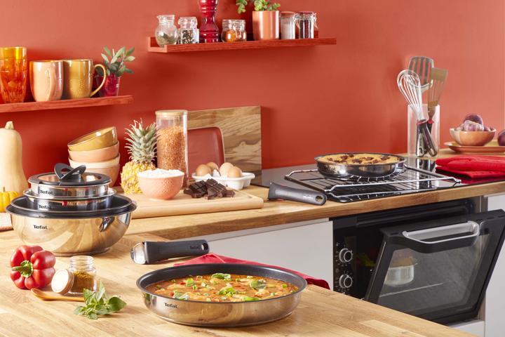 Actual product image Tefal L8977774 (26 cm, Frying pan, Wok, Aluminium, Stainless steel)