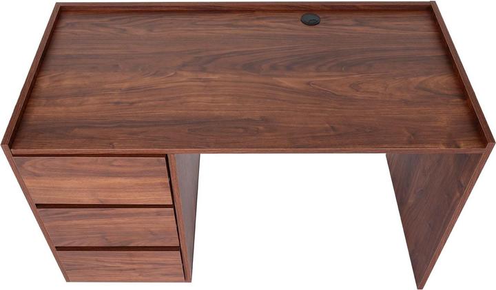 Produktbild Swisshandel24 Schreibtisch HWC-J78, Bürotisch Computertisch Arbeitstisch, Schublade, 78x121x60cm Walnuss-Optik (78 x 121 x 60 cm)